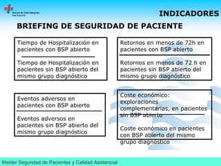 Diseño e implantación de briefings. Seguridad de turno, seguridad de pacientes en un servicio de urgencias