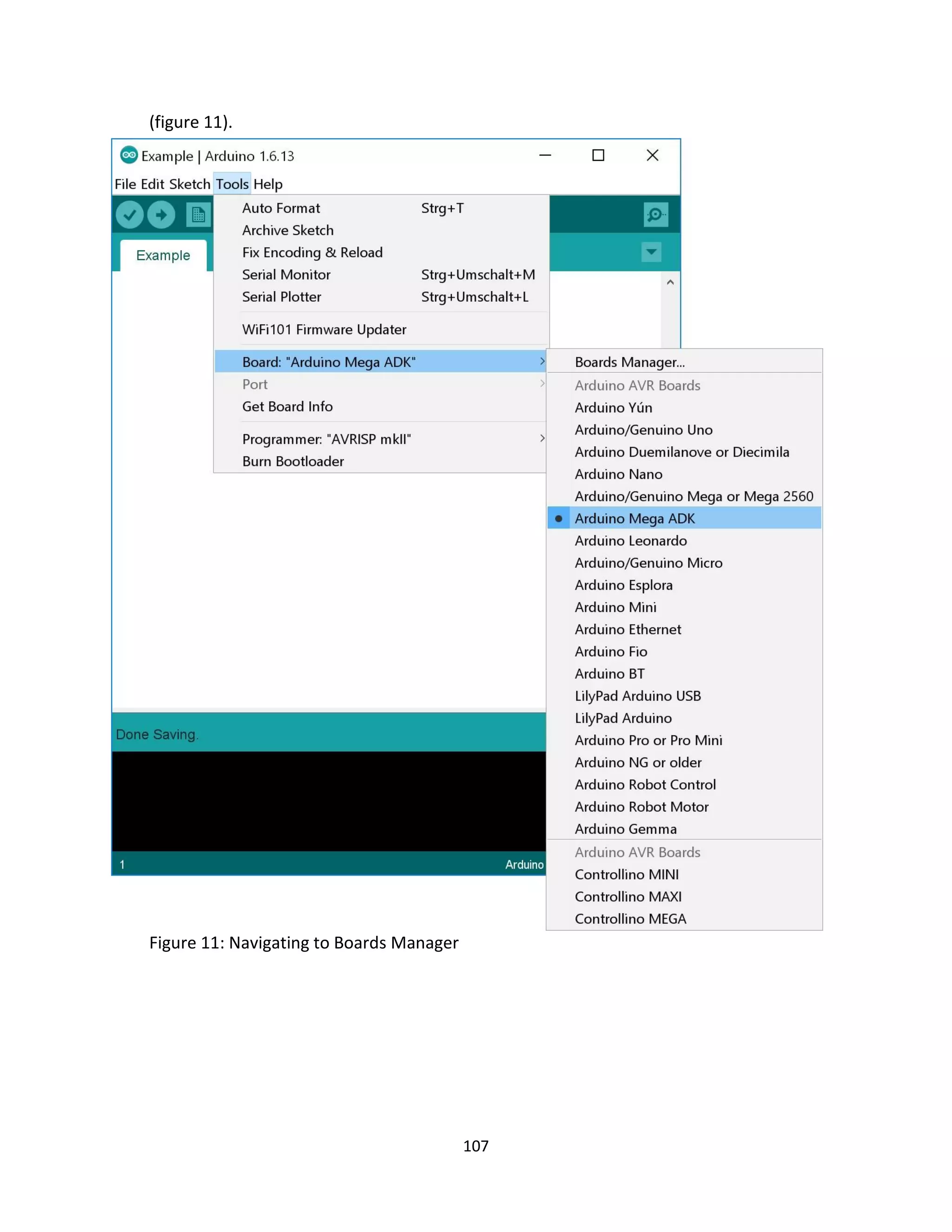 107
(figure 11).
Figure 11: Navigating to Boards Manager
 