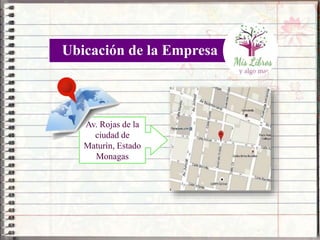 Av. Rojas de la
ciudad de
Maturín, Estado
Monagas
Ubicación de la Empresa
 