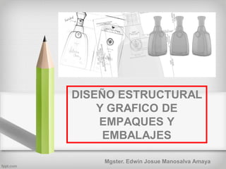 DISEÑO ESTRUCTURAL
Y GRAFICO DE
EMPAQUES Y
EMBALAJES
Mgster. Edwin Josue Manosalva Amaya
 