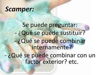 Se trata de conceptos que suponen el acto de inventar cualquier cosa nueva (es decir, utilizar el ingenio), la capacidad de encontrar soluciones originales y la voluntad de modificar el mundo.