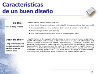 Características  de un buen diseño 