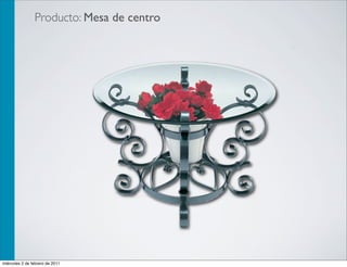 Producto: Mesa de centro




miércoles 2 de febrero de 2011
 