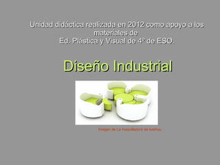 Unidad didáctica realizada en 2012 como apoyo a los materiales de  Ed. Plástica y Visual de 4º de ESO. Diseño Industrial Imagen de La maquilladora de sueños.   