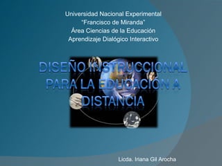 Universidad Nacional Experimental “ Francisco de Miranda” Área Ciencias de la Educación Aprendizaje Dialógico Interactivo Licda. Iriana Gil Arocha 