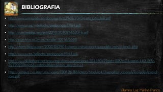 Alumna: Luz Marina Franco
BIBLIOGRAFIA
 http://www.umng.edu.co/documents/63968/70434/etb_articulo8.pdf
 http://www.uv.es/~bellochc/pedagogia/EVA4.pdf
 http://www.redalyc.org/pdf/2010/201024652016.pdf
 http://e-archivo.uc3m.es/handle/10016/5568
 http://vhom.blogia.com/2008/052901-diseno-instruccional-y-modelo-instruccional..php
 http://www.uv.es/bellochc/pedagogia/EVA4.wiki
 http://www.slideshare.net/smzuritap/diseo-instruccional-28455042?qid=88f2cd34-ce6a-440f-8f7c-
32720238b4c6&v=default&b=&from_search=11
 http://campus.cva.itesm.mx/nazira/T00106/Biblioteca/Modulo4/DisenoInstruccionalyTeoriadelAprendi
zaje.pdf
 