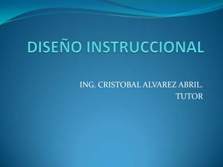 ING. CRISTOBAL ALVAREZ ABRIL.
                      TUTOR
 
