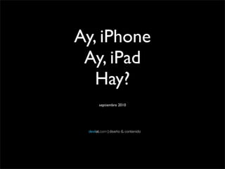 Diseño en iPhone y iPad