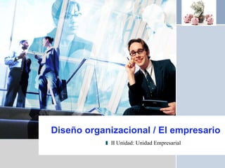 L/O/G/O




Diseño organizacional / El empresario
             II Unidad: Unidad Empresarial
 