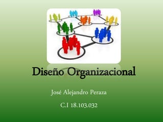 Diseño Organizacional 
José Alejandro Peraza 
C.I 18.103.032 
 