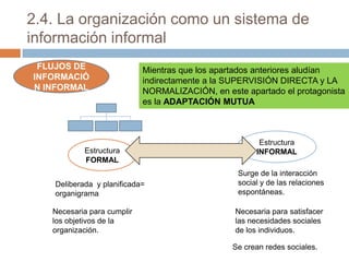 Diseño organizativo flujos de la organización