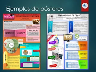 Ejemplos de pósteres
 