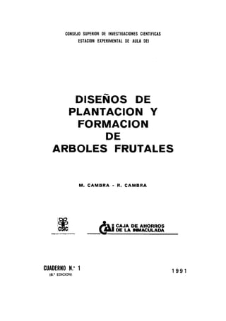 Diseños de plantacion y formacion de arboles frutales