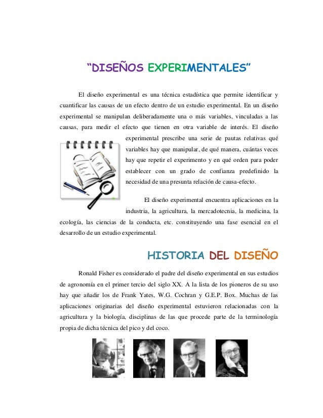 Diseños experimentales 1 Diseños experimentales 1
