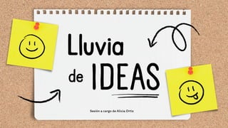 IDEAS
Lluvia
Sesión a cargo de Alicia Ortiz
de
 
