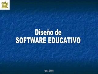 Diseño de  SOFTWARE EDUCATIVO 