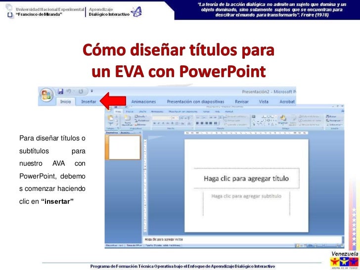 Disena Titulos Con Powerpoint
