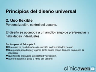 Diseño universal: Más que accesible y usable. | PDF