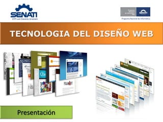 CFP Luis Cáceres Graziani   Programa Nacional de Informática




TECNOLOGIA DEL DISEÑO WEB




    Presentación
 