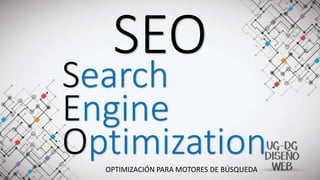 SEO
Search
Engine
OptimizationOPTIMIZACIÓN PARA MOTORES DE BÚSQUEDA
 