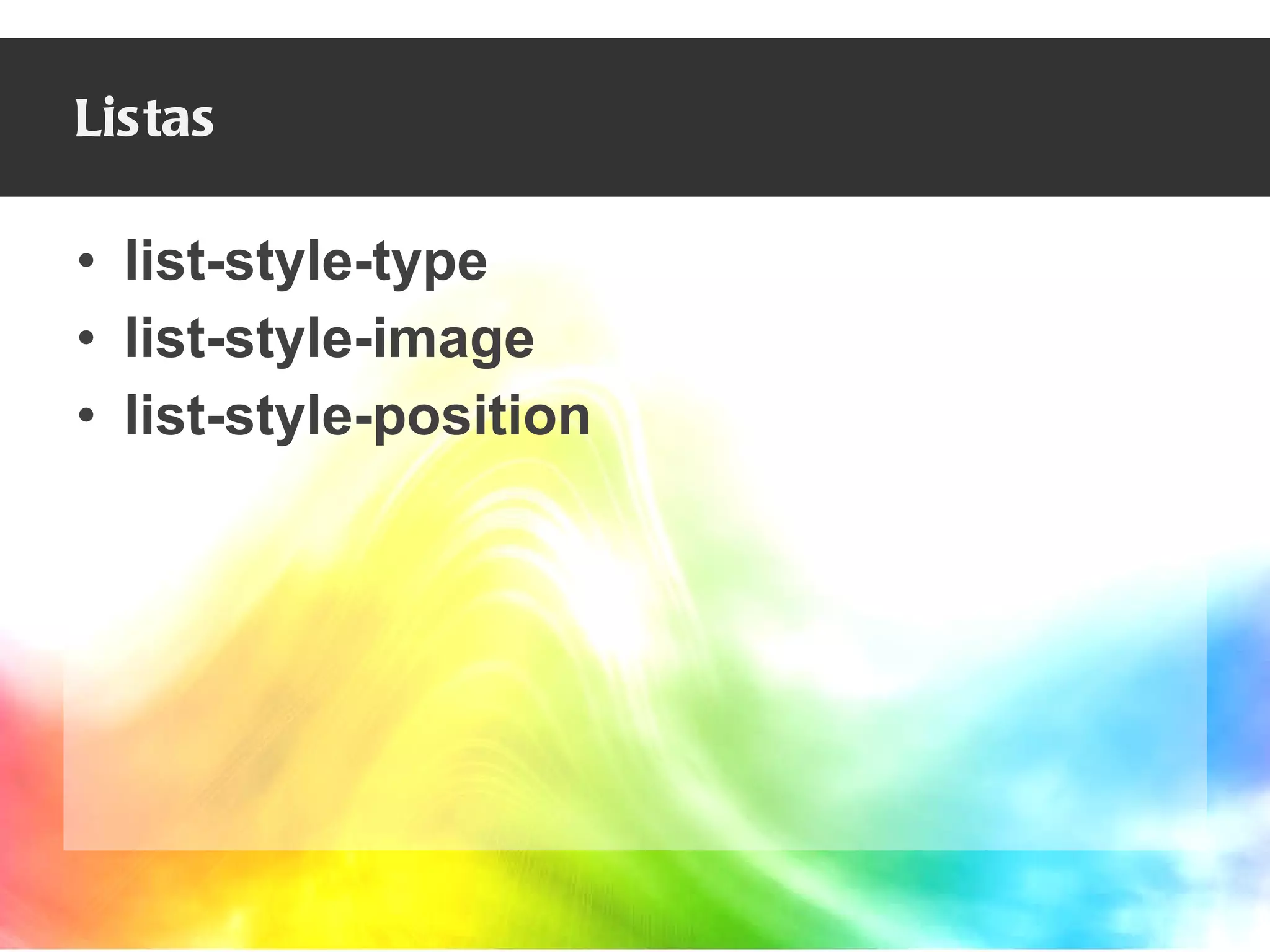 Listas list-style-type list-style-image list-style-position 