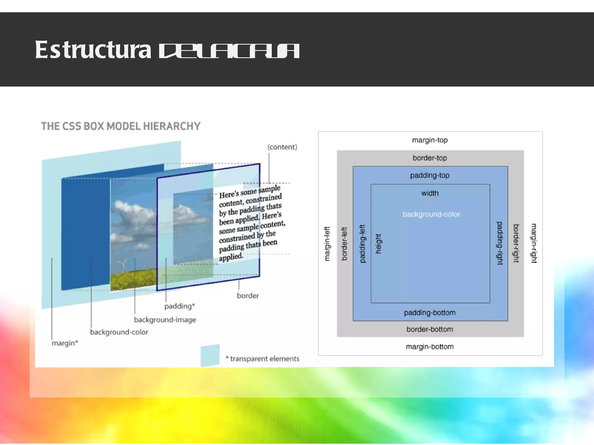 Estructura  de la caja 