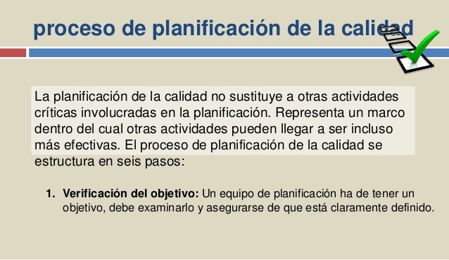 Diseño y planificación de la calidad