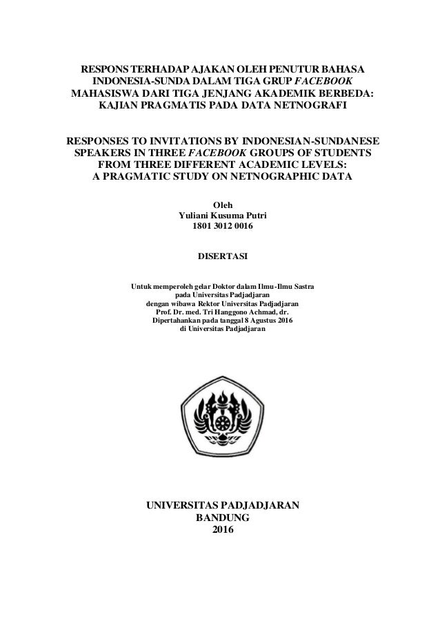 Respons Terhadap Ajakan Oleh Penutur Bahasa Indonesia Sunda Dalamtiga