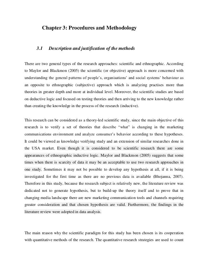Dissertation rationale statement