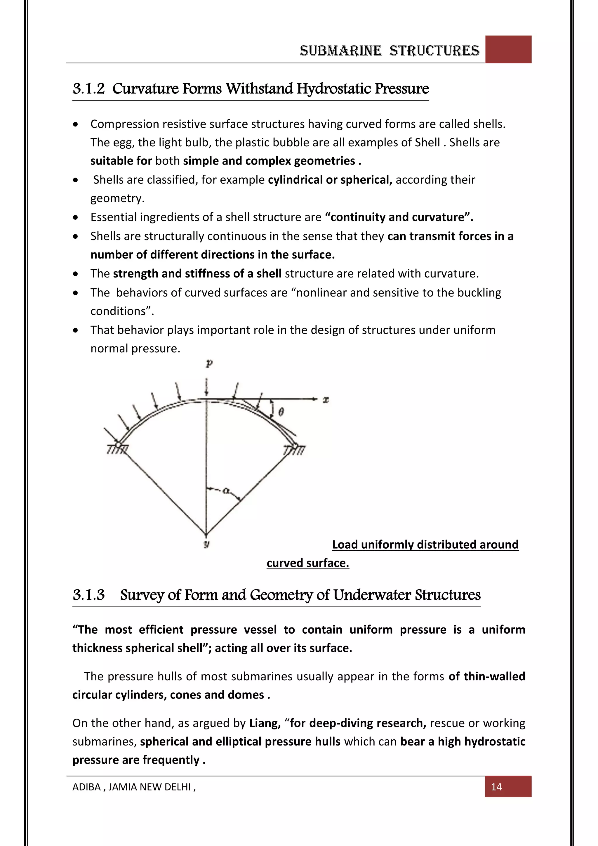 Dissertation report on underwater structures with proposal | PDF