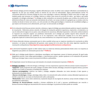 (A) El término disfagia proviene del griego y significa dificultad para comer. Se define como cualquier dificultad o anorm...