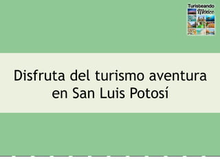 Disfruta del turismo aventura
en San Luis Potosí
 