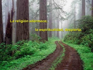 La religión adormece;

              la espiritualidad, despierta.
 