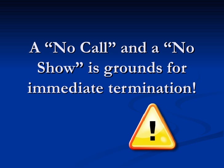 no call no show