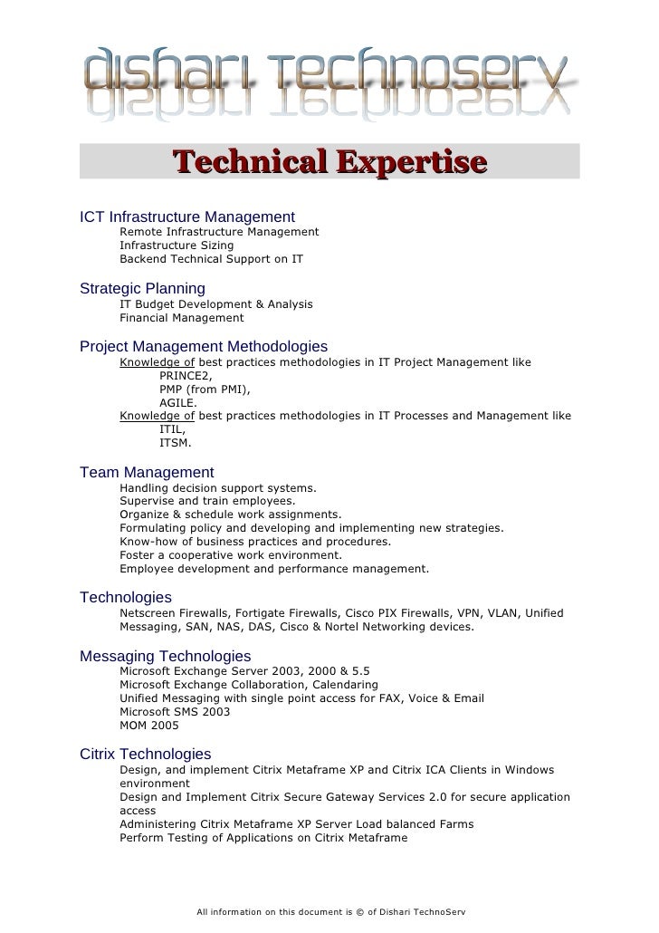 Remote Infrastructure Management Resume Remote Infrastructure Management Resume