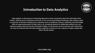 Understanding Data Analytics Courses in India | IABAC | PDF