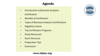 Roadmap to Business Analytics Certification | IABAC | PDF