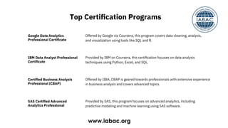 Roadmap to Business Analytics Certification | IABAC | PDF