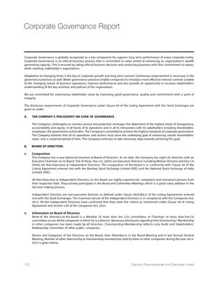 32nd
Annual Report 14-15 59
6. To consider and if thought fit, to pass with or without modification(s), the following resolution as an Ordinary Resolution
for Appointment of Mr. Mark C. Griffiths (DIN 06981744), as a Director of the Company:
RESOLVED THAT pursuant to the provisions of Section 152, 161 and other applicable provisions of the Companies Act,
2013 and Articles of Association of the Company, Mr. Mark C. Griffiths (DIN 06981744), a Global CEO of the Company, who
was appointed as an Additional Director of the Company by the Board of Directors w.e.f. September 1, 2014 and who holds
office up to the date of this Annual General meeting, and being eligible offer himself for appointment as a Director and in
respect of whom the Company has received a notice in writing from a member pursuant to Section 160 of the Companies
Act, 2013 proposing the candidature of Mr. Mark C. Griffiths for the office of the Director of the Company, be and is hereby
appointed as a Director of the Company whose period of office shall be liable to determination by retirement of Directors by
rotation.
7. To consider and if thought fit, to pass with or without modification(s), the following resolution as an Ordinary Resolution
for Appointment of Mr. Subir Kumar Das (DIN 02237356) as an Independent Director of the Company:
RESOLVED THAT pursuant to the provisions of Sections 149, 152,161 read with Schedule IV and all other applicable provisions
of the Companies Act,2013 and theCompanies (Appointment and Qualification of Directors) Rules, 2014 (including any statutory
modification(s) or re-enactment thereof for the time being in force) and Clause 49 of the Listing Agreement, Mr. Subir Kumar
Das (DIN 02237356), who was appointed as an Additional Director of the Company by the Board of Directors w.e.f. December
15, 2014 and who holds office up to the date of this Annual General Meeting and in respect of whom the Company has received
a notice in writing under Section 160 of the Companies Act, 2013, from a member proposing the candidature of Mr. Subir Kumar
Das for the office of the Director of the Company, be and is hereby appointed as an Independent Director, of the Company, not
liable to retire by rotation, to hold office for five (5) consecutive years for a term up to December 14, 2019.
8. To consider and if thought fit, to pass with or without modification(s), the following resolution as an Ordinary Resolution
for Appointment of Mr. Rajendra S. Shah (DIN 00061922) as an Independent Director of the Company:
RESOLVED THAT pursuant to the provisions of Sections 149, 152, 161 read with Schedule IV and all other applicable
provisions of the Companies Act, 2013 and the Companies (Appointment and Qualification of Directors) Rules, 2014 (including
any statutory modification(s) or re-enactment thereof for the time being in force) and Clause 49 of the Listing Agreement,
Mr. Rajendra S. Shah (DIN 00061922), who was appointed as an Additional Director of the Company by the Board of Directors
w.e.f. April 2, 2015 and who holds office up to the date of this Annual General Meeting and in respect of whom the Company
has received a notice in writing under Section 160 of the Companies Act, 2013, from a member proposing the candidature of
Mr. Rajendra S. Shah for the office of the Director of the Company, be and is hereby appointed as an Independent Director of
the Company, not liable to retire by rotation, to hold office for five (5) consecutive years for a term up to April 1, 2020.
9. To consider and if thought fit, to pass with or without modification(s), the following resolution as an Ordinary Resolution
for increase in remuneration of Ms. Aditi J. Vyas, Management Representative (Technical Services) of the Company:
RESOLVED THAT pursuant to the provisions of Section 188 (1) of the Companies Act, 2013 and Rules made thereunder read
with Clause 49 of the Listing Agreement, consent of the members be and is hereby accorded to increase in the remuneration
of Ms. Aditi J. Vyas, relative of Mr. Janmejay R. Vyas, Chairman  Managing Director, Mrs. Deohooti J, Vyas, Whole-time Director
and Mr. Arpit J. Vyas, Managing Director of the Company, who holds an office or place of profit in the Company as Management
Representative (Technical Services), from a gross monthly remuneration of ` 45,434/- (Rupees Forty Five Thousand Four
Hundred Thirty Four only) to ` 5,00,000/- (Rupees Five Lacs only) w.e.f. 1st October, 2015.
10. To consider and if thought fit, to pass with or without modification(s), the following resolution as an Ordinary Resolution
for increase in the remuneration of Ms. Mansi J. Vyas, Management Representative (Finance) of the Company:
RESOLVED THAT pursuant to the provisions of Section 188 (1) of the Companies Act, 2013, and Rules made thereunder
read with Clause 49 of the Listing Agreement, consent of the members be and is hereby accorded to increase in the
remuneration of Ms. Mansi J. Vyas, relative of Mr. Janmejay R. Vyas, Chairman  Managing Director, Mrs. Deohooti J, Vyas,
Whole-time Director and Mr. Arpit J. Vyas, Managing Director of the Company, who holds an office or place of profit in the
Company as Management Representative (Finance), from a gross monthly remuneration of ` 2,50,000/- (Rupees Two Lacs
Fifty Thousand only) to ` 5,00,000/- (Rupees Five Lacs only) w.e.f. 1st October, 2015.
Registered Office : By Order of the Board of Directors
Bhadr Raj Chambers,
Swastik Cross Roads Tushar D. Shah
Navrangpura, Ahmedabad-380 009 Company Secretary
Date : 22nd August, 2015
Notice (Contd.)
 