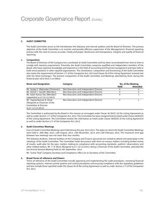 62 Dishman Pharmaceuticals and Chemicals Limited
INSTRUCTION FOR E_VOTING
i) The voting period begins on Saturday, 26th September, 2015, 9.00 a.m. and ends on Monday, 28th September, 2015 at
5.00 p.m. During this period shareholders' of the Company, holding shares either in physical form or in dematerialized form,
as on the cut-off date i.e. 22nd September, 2015 may cast their vote electronically. The e-voting module shall be disabled
by CDSL for voting thereafter.
ii) The shareholders should log on to the e-voting website www.evotingindia.com.
iii) Click on Shareholders.
iv) Now Enter your User ID
a. For CDSL: 16 digits beneficiary ID,
b. For NSDL: 8 Character DP ID followed by 8 Digits Client ID,
c. Members holding shares in Physical Form should enter Folio Number registered with the Company.
v) Next enter the Image Verification as displayed and Click on Login.
vi) If you are holding shares in demat form and had logged on to www.evotingindia.com and voted on an earlier voting of any
company, then your existing password is to be used.
vii) If you are a first time user follow the steps given below:
For Members holding shares in Demat Form and Physical Form
PAN Enter your 10 digit alpha-numeric *PAN issued by Income Tax Department (Applicable for both demat
shareholders as well as physical shareholders)
• Members who have not updated their PAN with the Company/Depository Participant are requested to use
the sequence number which is printed on Postal Ballot / Attendance Slip indicated in the PAN field.
DOB Enter the Date of Birth as recorded in your demat account or in the company records for the said demat account
or folio in dd/mm/yyyy format.
Dividend Bank Enter the Dividend Bank Details as recorded in your demat account or in the company records for the said
Details demat account or folio.
• Please enter the DOB or Dividend Bank Details in order to login. If the details are not recorded with the
depository or company please enter the member id / folio number in the Dividend Bank details field as
mentioned in instruction (iv).
viii) After entering these details appropriately, click on SUBMIT tab.
ix) Members holding shares in physical form will then directly reach the Company selection screen. However, members holding
shares in demat form will now reach 'Password Creation' menu wherein they are required to mandatorily enter their login
password in the new password field. Kindly note that this password is to be also used by the demat holders for voting for
resolutions of any other company on which they are eligible to vote, provided that company opts for e-voting through CDSL
platform. It is strongly recommended not to share your password with any other person and take utmost care to keep your
password confidential.
x) For Members holding shares in physical form, the details can be used only for e-voting on the resolutions contained in this
Notice.
xi) Click on the EVSN 150901120 for the relevant “Dishman Pharmaceuticals and Chemicals Limited” on which you choose to vote.
xii) On the voting page, you will see RESOLUTION DESCRIPTION and against the same the option YES/NO for voting. Select
the option YES or NO as desired. The option YES implies that you assent to the Resolution and option NO implies that you
dissent to the Resolution.
xiii) Click on the RESOLUTIONS FILE LINK if you wish to view the entire Resolution details.
xiv) After selecting the resolution you have decided to vote on, click on SUBMIT. A confirmation box will be displayed. If you
wish to confirm your vote, click on OK, else to change your vote, click on CANCEL and accordingly modify your vote.
xv) Once you CONFIRM your vote on the resolution, you will not be allowed to modify your vote.
xvi) You can also take out print of the voting done by you by clicking on Click here to print option on the Voting page.
xvii) If Demat account holder has forgotten the same password then Enter the User ID and the image verification code and click on
Forgot Password  enter the details as prompted by the system.
xviii) Note for Non - Individual Shareholders and Custodians
• Non-Individual shareholders (i.e. other than Individuals, HUF, NRI etc.) and Custodian are required to log on to
www.evotingindia.com and register themselves as Corporate.
• A scanned copy of the Registration Form bearing the stamp and sign of the entity should be emailed to
helpdesk.evoting@cdslindia.com.
Notice (Contd.)
 