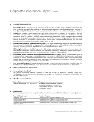 32nd
Annual Report 14-15 75
iv) No significant or material orders were passed by the Regulators or Courts or Tribunals which impact the going
concern status and Company's operations in future.
There are no significant and material orders passed by the Regulators or Courts or Tribunals which could impact the going concern
status and the Company's future operations.
DIRECTORS  KMPs
Retire by Rotation
Mr. Arpit Vyas, Managing Director of the Company retire by rotation at the forthcoming Annual General Meeting and being eligible
offer himself for reappointment.
Reappointment of Director
The term of Ms. Deohooti J. Vyas as whole time Director expires on 2nd September, 2016. The Board, therefore, recommends their
re-appointment as Whole time director of the Company for the approval of the members at the ensuing Annual General Meeting.
Appointment of Director
The Board of Directors at their meeting held on 13th August, 2014, have approved the appointment of Mr. Mark Christopher Griffiths,
a Global CEO of the Company, as an Additional Director of the Company, with the effect from September 1, 2014, whose term of
office is upto the date of this Annual General Meeting in accordance with the applicable provisions of the Articles of Association
and the Companies Act, 2013. The matter of appointing him, as regular director, liable to retire by rotation, appears as Item No. 6 in
the Notice of the 32nd Annual General Meeting.
Mr. Subir Kumar Das and Mr. Rajendra S. Shah were appointed as an Additional Directors designated as an Independent Director
w.e.f. 15th December, 2014 and 2nd April, 2015, respectively. The approval of members for their appointment as an Independent
Directors is being sought vide item Nos. 7  8 in the Notice of the 32nd Annual General Meeting.
Statement of Declaration by Independent Directors
The Independent Directors have submitted the Declaration of their Independence, as required pursuant to Section 149(7) of the
Companies Act, 2013, stating that they meet the criteria of independence as provided in sub section (6).
Cessation
During the year, Mr. Yagneshkumar B. Desai, resigned as a Director of the Company with effect from 13th December, 2014. The
Directors place on record their appreciation of the valuable advice and guidance given by him during his tenure.
Key Managerial Personnel
During the year under review, Mr. Rajashekhar Bhat, Chief Financial Officer has been appointed as Key Managerial Personnel w.e.f.
1st April, 2014 in terms of Section 203 of the Companies Act, 2013. Mr. Rajashekhar Bhat, Chief Financial Officer has resigned from
the Company w.e.f. 20th January, 2015.
Board Evaluation  Criteria
Pursuant to the provisions of the Companies Act, 2013 and Clause 49 of the Listing Agreement, a structured questionnaire was
prepared after taking into consideration the various aspects of the Board's functioning, composition of the Board and its committees.
The Board has carried out an annual performance evaluation of its own performance, the directors individually as well as the
evaluation of the working of its Committees. The Board of Directors expressed their satisfaction with the evaluation process.
Board diversity
The Company recognizes and embraces the importance of a diverse board in its success. We believe that a truly diverse board will
leverage differences in thought, perspective, knowledge, skill, regional and industry experience, cultural and geographical
background, age, ethnicity, race and gender, which will help to retain our competitive advantage. The Board has adopted the
Board Diversity Policy which sets out the approach to diversity of the Board of Directors. The Board Diversity Policy is available on
our website, www.dishmangroup.com.
Policy on Director's appointment and remuneration
The Company's Policy on Directors' appointment and remuneration of Directors and other related matters as provided under
Section 178(3) of the Companies Act, 2013 is available on the website of the Company.
Directors’ Report (Contd.)
 