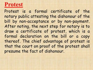 Dishonour of a negotiable instrument | PPTX