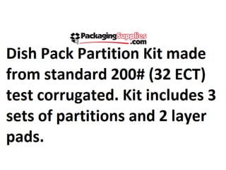 Dish pack boxes