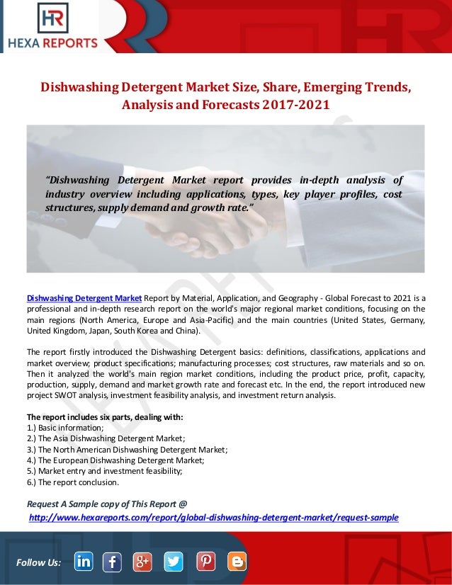 Dishwashing detergent market size, share, emerging trends, analysis and