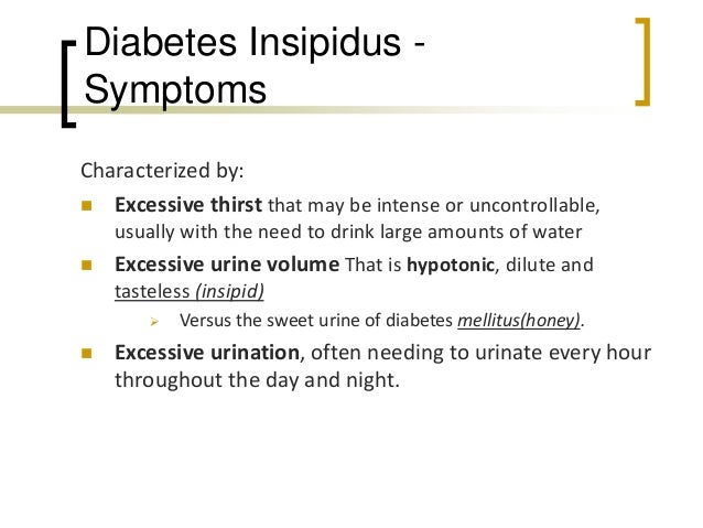 Diabetes Insipidus Vs Siadh Chart