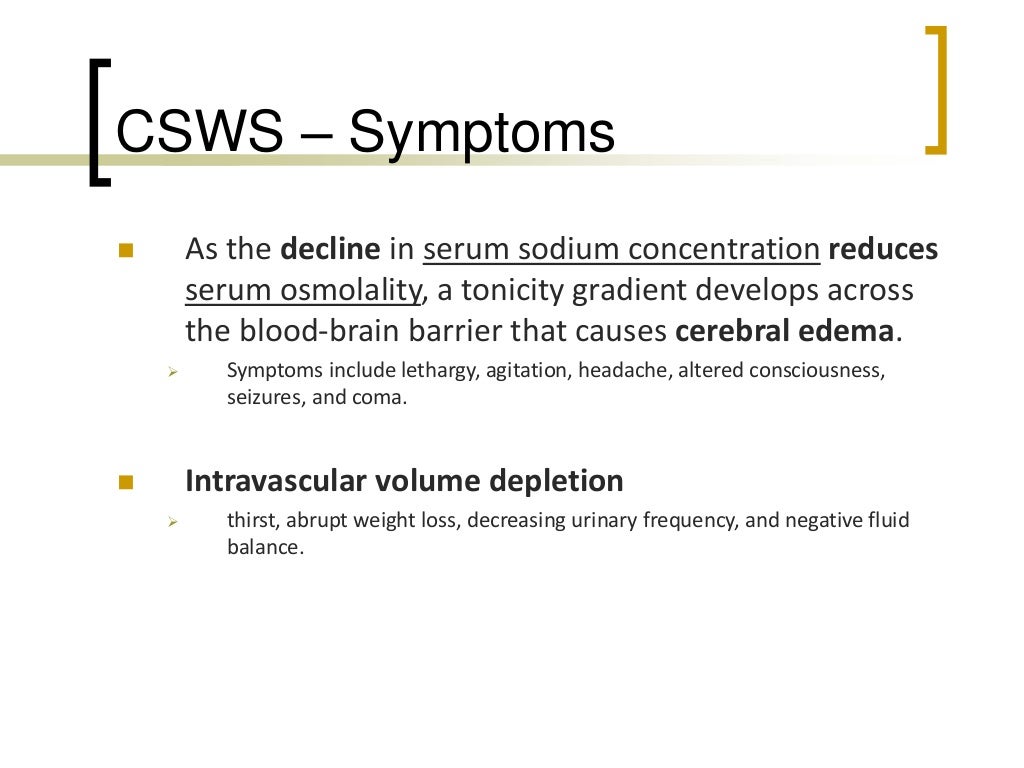Di, siadh and cerebral salt wasting syndrome