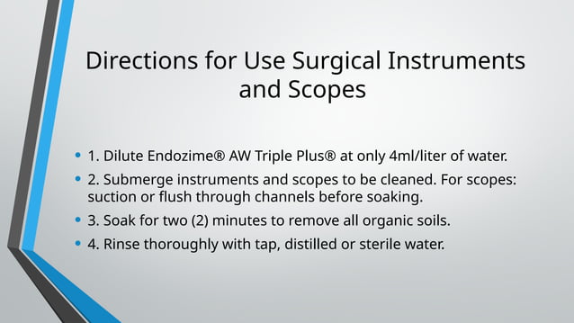 proper dilution and use of hospital disinfectants | PPTX