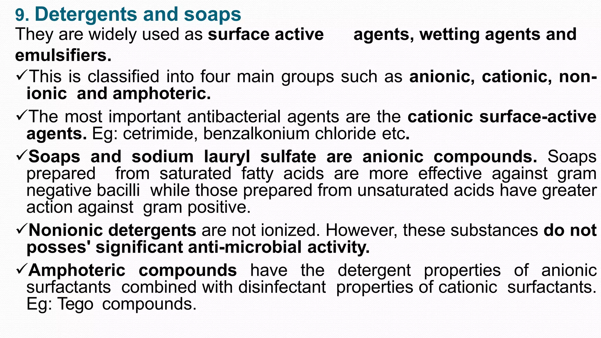 Disinfectants classification and mode of action of disinfectants PPT