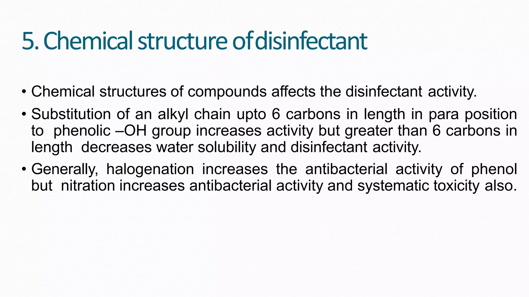 Disinfectants classification and mode of action of disinfectants PPT