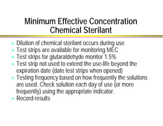 Disinfection and sterilization guidelines what you need to know 2007 | PDF